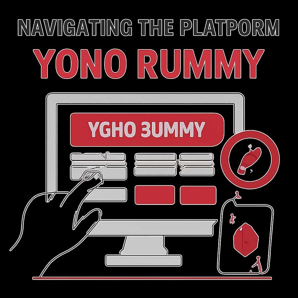 An educational diagram illustrating the Yono Rummy platform features.