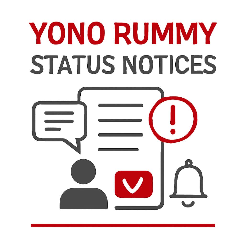 An educational illustration related to Yono Rummy Status Notices.