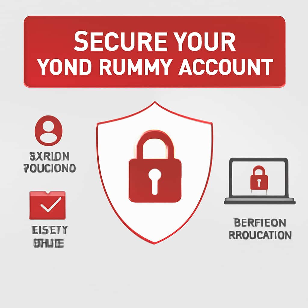 Diagram illustrating the steps for securing a Yono Rummy account.