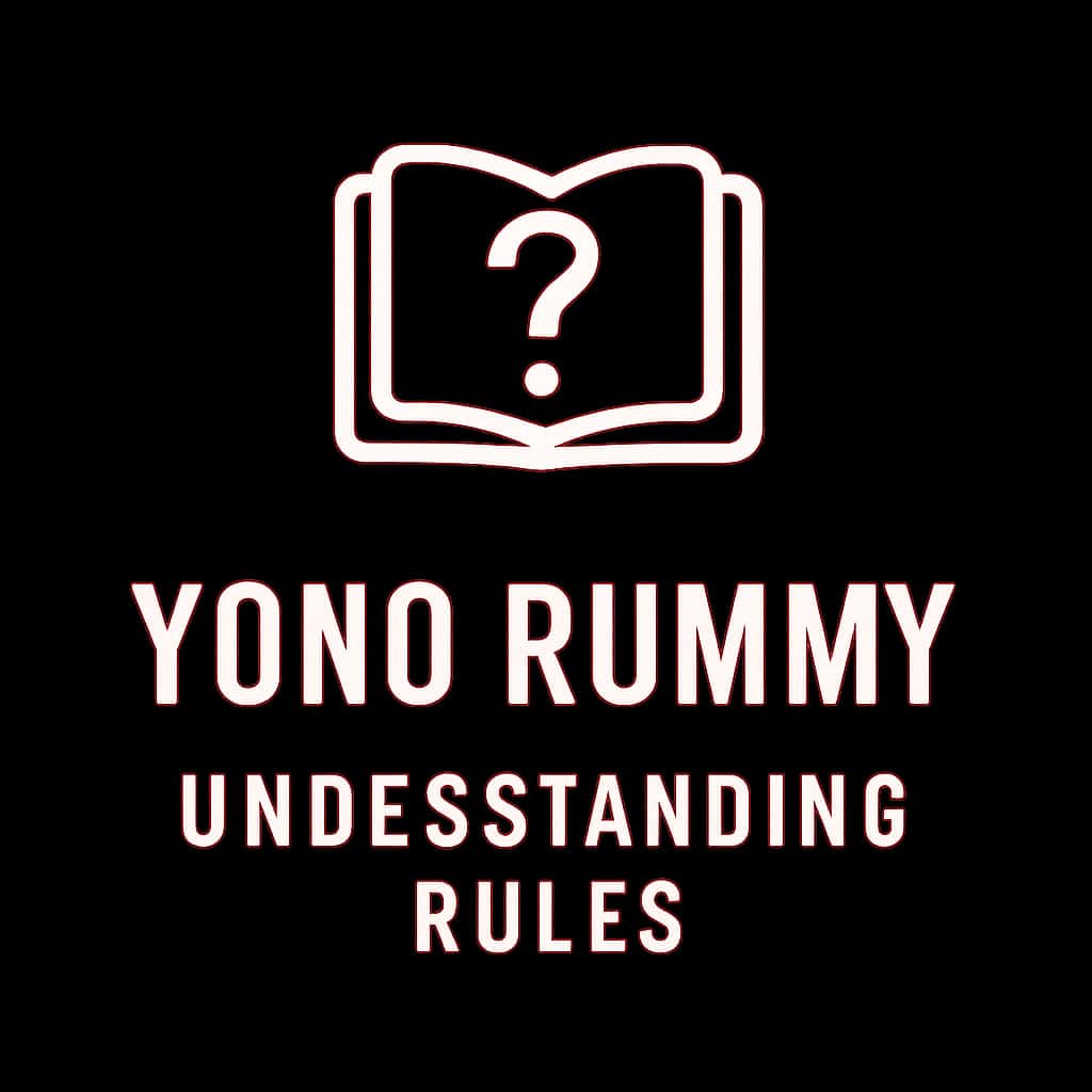 Badge design for Yono Rummy rules guide.