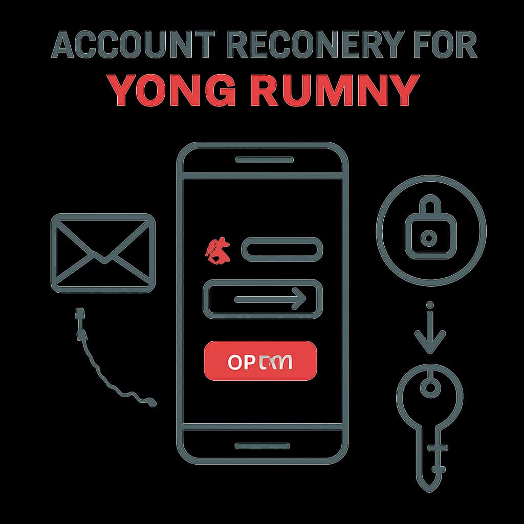 Illustration detailing the account recovery process for Yono Rummy.