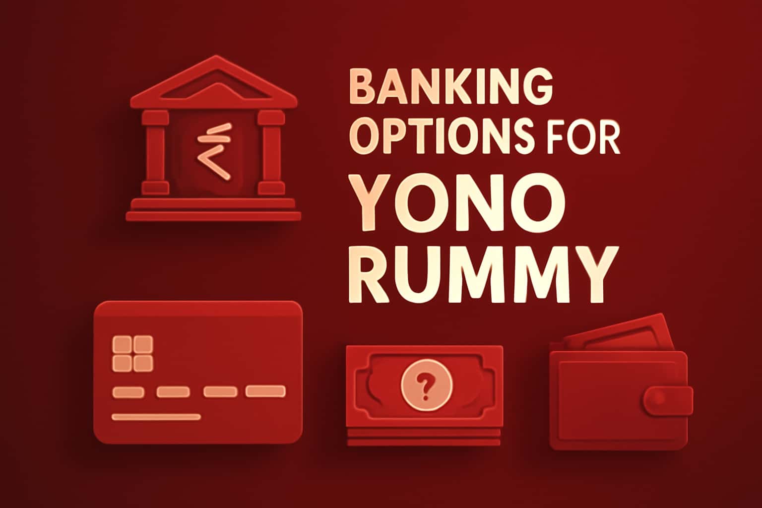 Informational graphic illustrating banking options for Yono Rummy.
