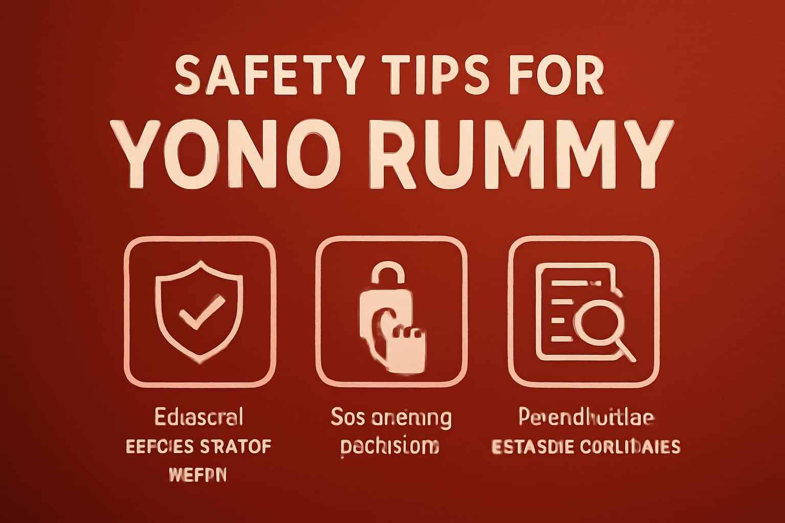 An informative scene illustrating safety tips related to Yono Rummy.